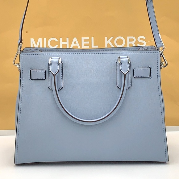 MICHAEL KORS HAMILTON MEDIUM SATCHEL PALE BLUE COLOR - Picture 8 of 16